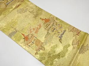 山鉾風景模様織り出し袋帯